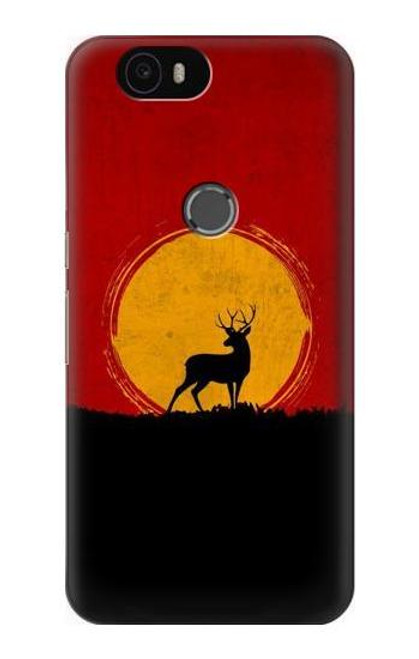 S3513 Deer Sunset Case For Huawei Nexus 6P