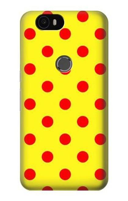 S3526 Red Spot Polka Dot Case For Huawei Nexus 6P