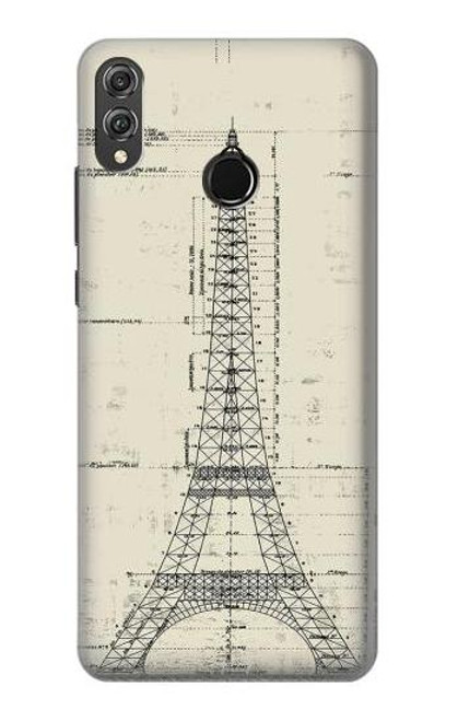 S3474 Eiffel Architectural Drawing Case For Huawei Honor 8X