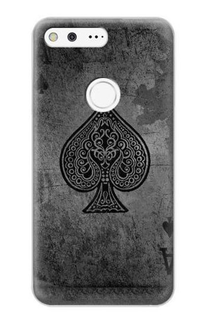 S3446 Black Ace Spade Case For Google Pixel XL