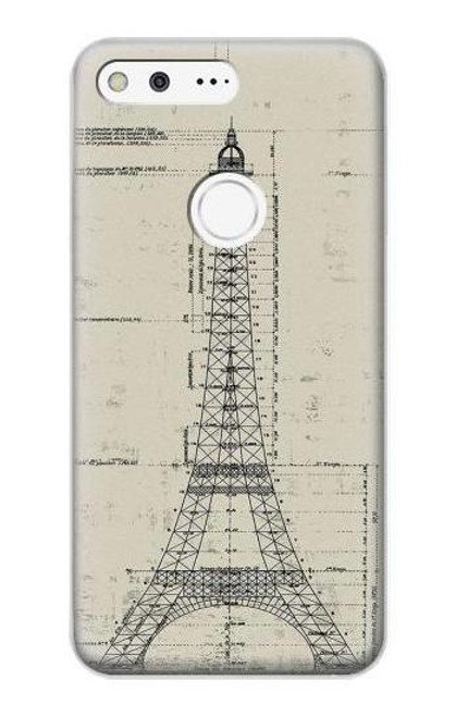 S3474 Eiffel Architectural Drawing Case For Google Pixel XL