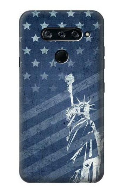 S3450 US Flag Liberty Statue Case For LG V40, LG V40 ThinQ