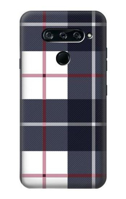 S3452 Plaid Fabric Pattern Case For LG V40, LG V40 ThinQ