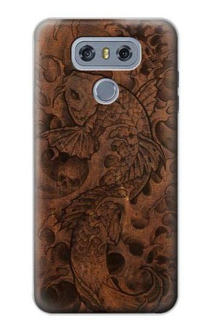 S3405 Fish Tattoo Leather Graphic Print Case For LG G6
