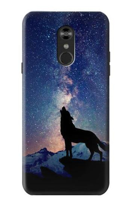 S3555 Wolf Howling Million Star Case For LG Q Stylo 4, LG Q Stylus