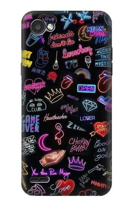 S3433 Vintage Neon Graphic Case For LG Q6