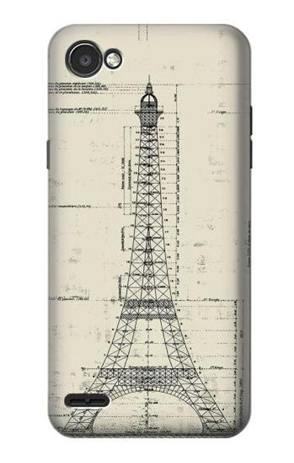 S3474 Eiffel Architectural Drawing Case For LG Q6