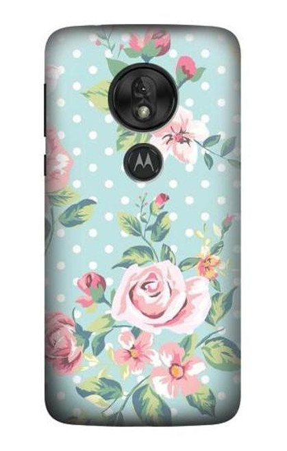 S3494 Vintage Rose Polka Dot Case For Motorola Moto G7 Play