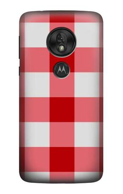 S3535 Red Gingham Case For Motorola Moto G7 Power