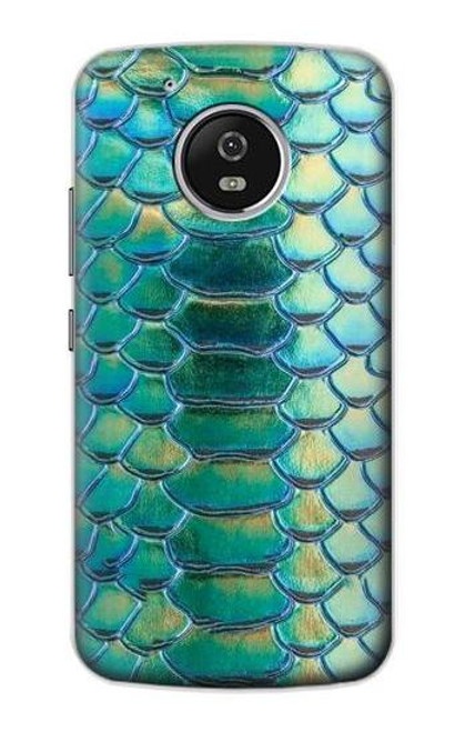 S3414 Green Snake Scale Graphic Print Case For Motorola Moto G5