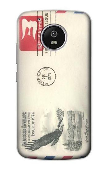 S3551 Vintage Airmail Envelope Art Case For Motorola Moto G5