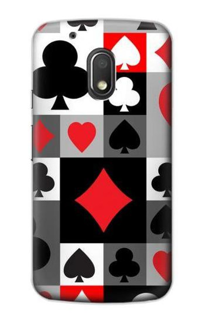 S3463 Poker Card Suit Case For Motorola Moto G4 Play