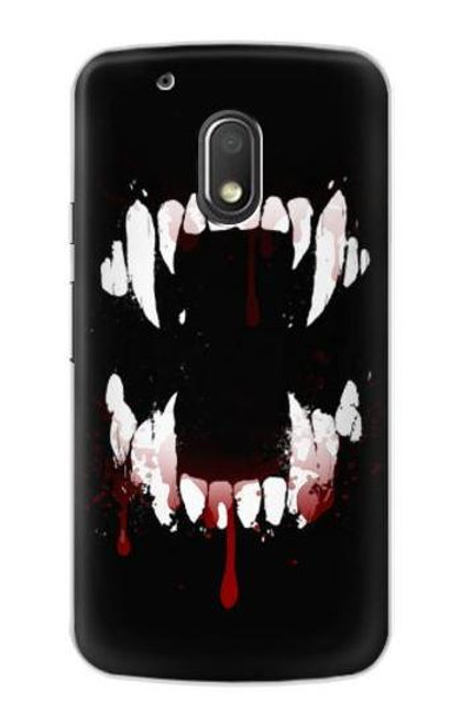 S3527 Vampire Teeth Bloodstain Case For Motorola Moto G4 Play