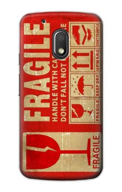 S3552 Vintage Fragile Label Art Case For Motorola Moto G4 Play