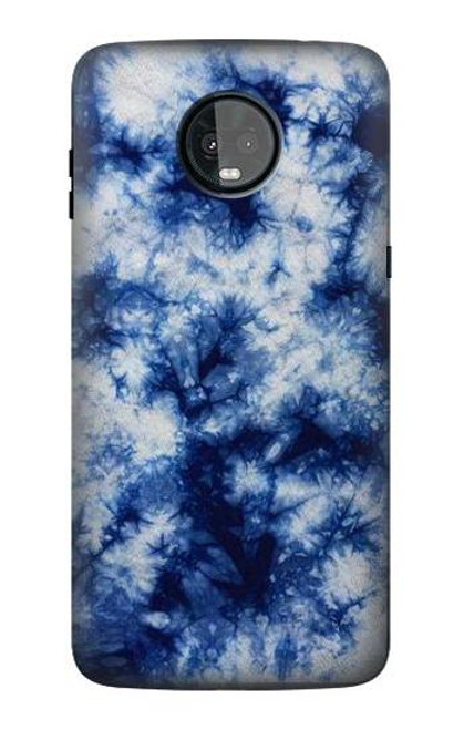 S3439 Fabric Indigo Tie Dye Case For Motorola Moto Z3, Z3 Play