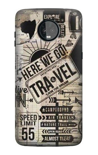 S3441 Vintage Travel Case For Motorola Moto Z3, Z3 Play