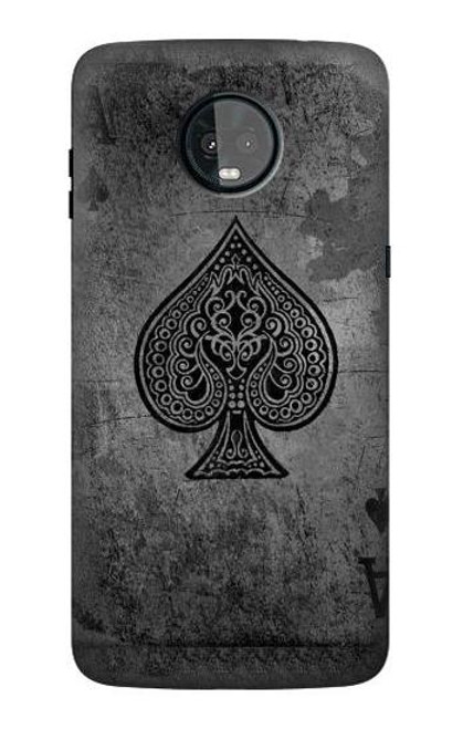 S3446 Black Ace Spade Case For Motorola Moto Z3, Z3 Play