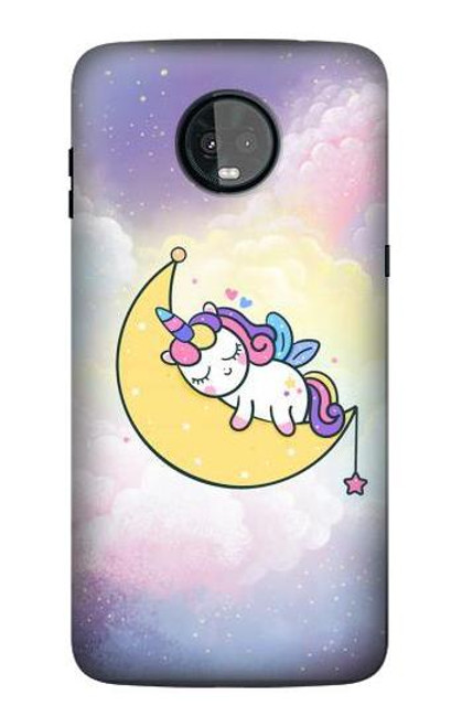 S3485 Cute Unicorn Sleep Case For Motorola Moto Z3, Z3 Play