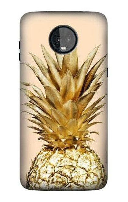 S3490 Gold Pineapple Case For Motorola Moto Z3, Z3 Play