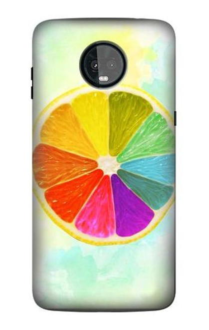 S3493 Colorful Lemon Case For Motorola Moto Z3, Z3 Play