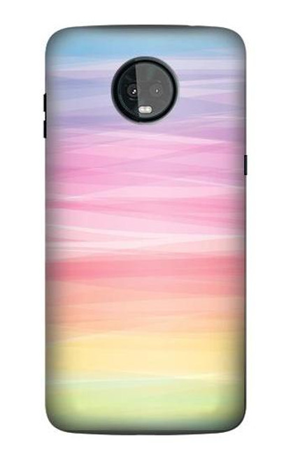 S3507 Colorful Rainbow Pastel Case For Motorola Moto Z3, Z3 Play