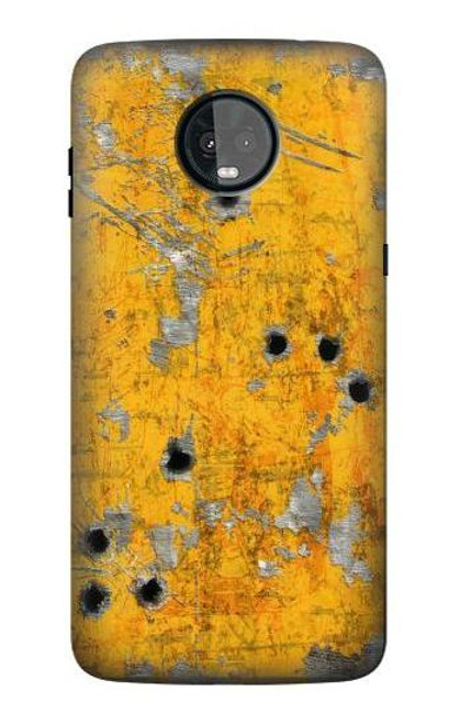 S3528 Bullet Rusting Yellow Metal Case For Motorola Moto Z3, Z3 Play