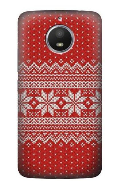 S3384 Winter Seamless Knitting Pattern Case For Motorola Moto E4 Plus