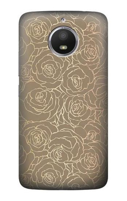 S3466 Gold Rose Pattern Case For Motorola Moto E4 Plus