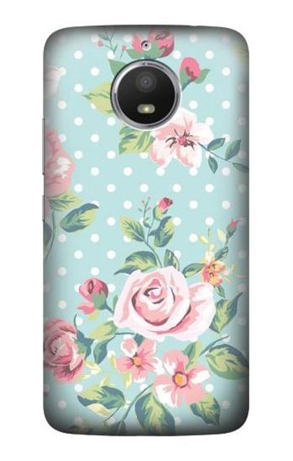 S3494 Vintage Rose Polka Dot Case For Motorola Moto E4 Plus