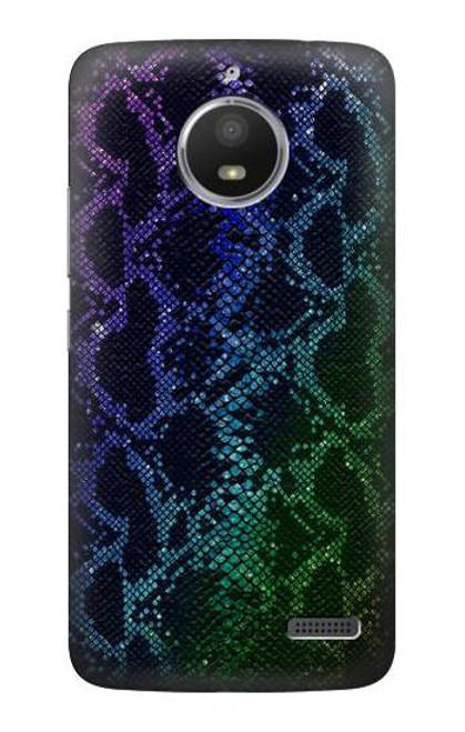 S3366 Rainbow Python Skin Graphic Print Case For Motorola Moto E4
