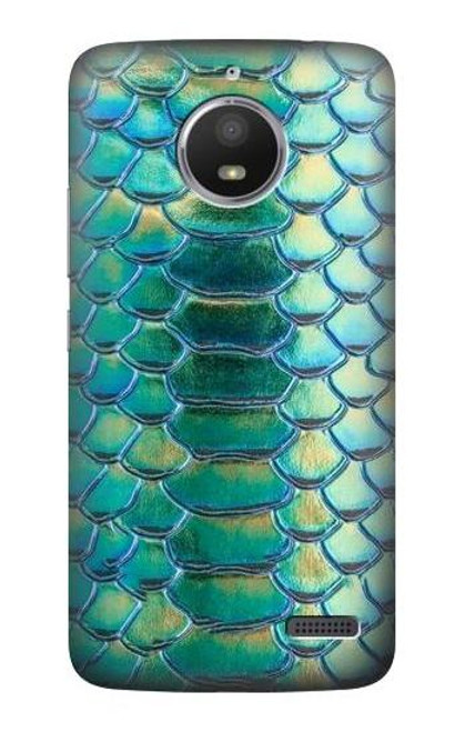 S3414 Green Snake Scale Graphic Print Case For Motorola Moto E4