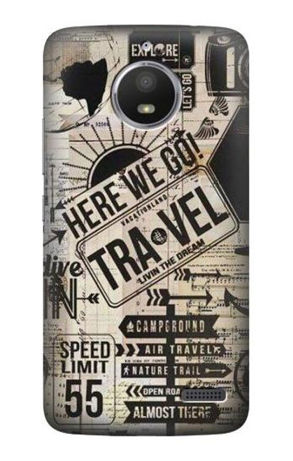 S3441 Vintage Travel Case For Motorola Moto E4