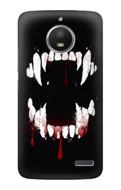 S3527 Vampire Teeth Bloodstain Case For Motorola Moto E4