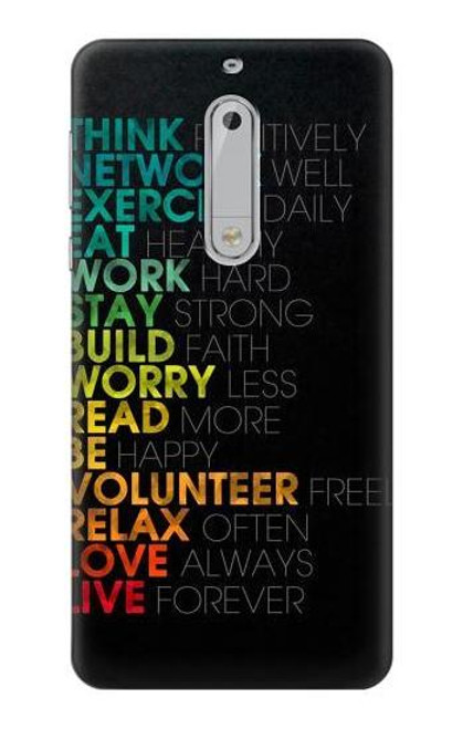 S3523 Think Positive Words Quotes Case For Nokia 5