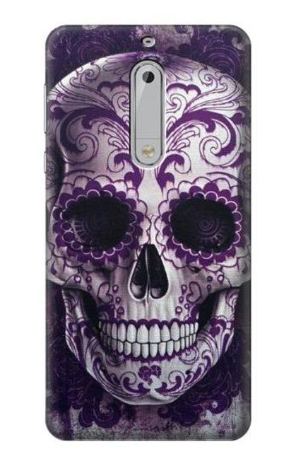 S3582 Purple Sugar Skull Case For Nokia 5