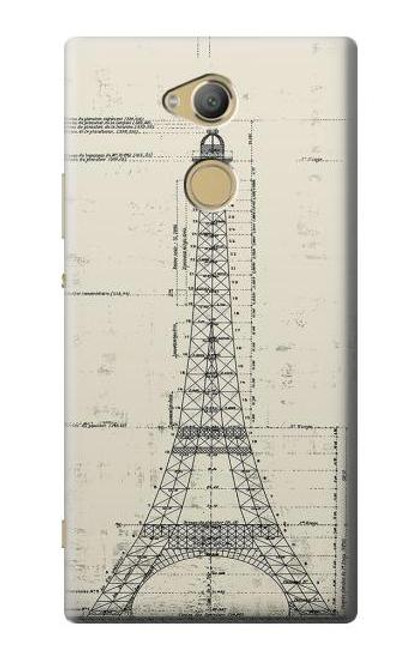 S3474 Eiffel Architectural Drawing Case For Sony Xperia XA2 Ultra