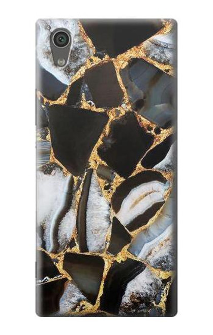 S3419 Gold Marble Graphic Print Case For Sony Xperia XA1