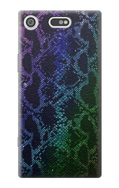 S3366 Rainbow Python Skin Graphic Print Case For Sony Xperia XZ1