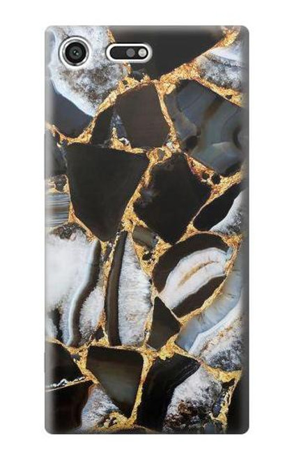 S3419 Gold Marble Graphic Print Case For Sony Xperia XZ Premium