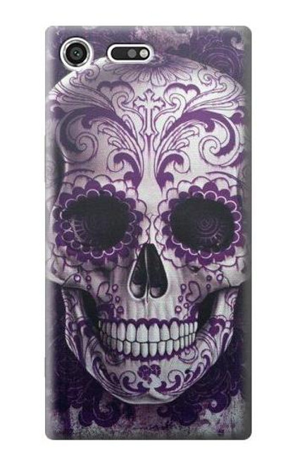 S3582 Purple Sugar Skull Case For Sony Xperia XZ Premium