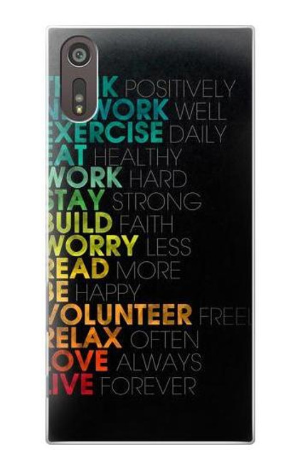 S3523 Think Positive Words Quotes Case For Sony Xperia XZ