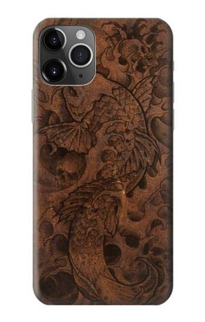 S3405 Fish Tattoo Leather Graphic Print Case For iPhone 11 Pro