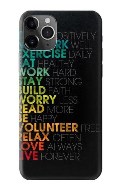 S3523 Think Positive Words Quotes Case For iPhone 11 Pro Max