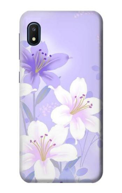 S2361 Purple White Flowers Case For Samsung Galaxy A10e