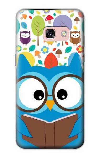 S2521 Cute Nerd Owl Cartoon Case For Samsung Galaxy A3 (2017)