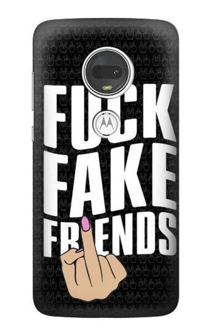 S3598 Middle Finger Fuck Fake Friend Case For Motorola Moto G7, Moto G7 Plus