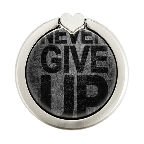 S3367 Never Give Up Graphic Ring Holder and Pop Up Grip