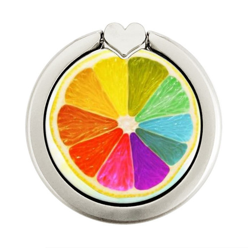 S3493 Colorful Lemon Graphic Ring Holder and Pop Up Grip