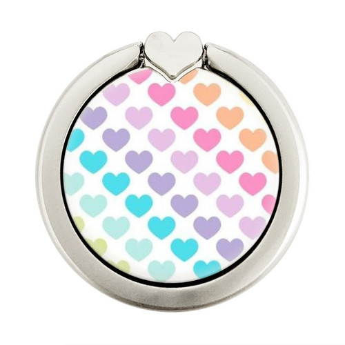 S3499 Colorful Heart Pattern Graphic Ring Holder and Pop Up Grip