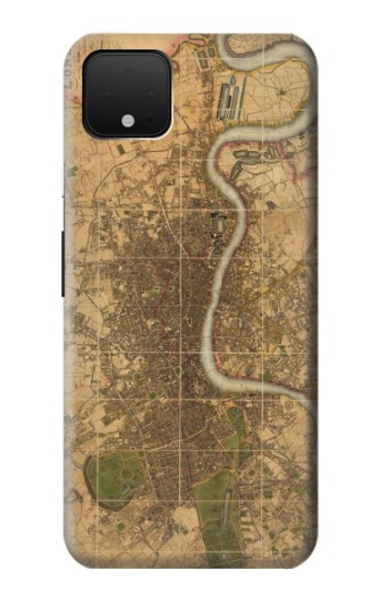 S3230 Vintage Map of London Case For Google Pixel 4